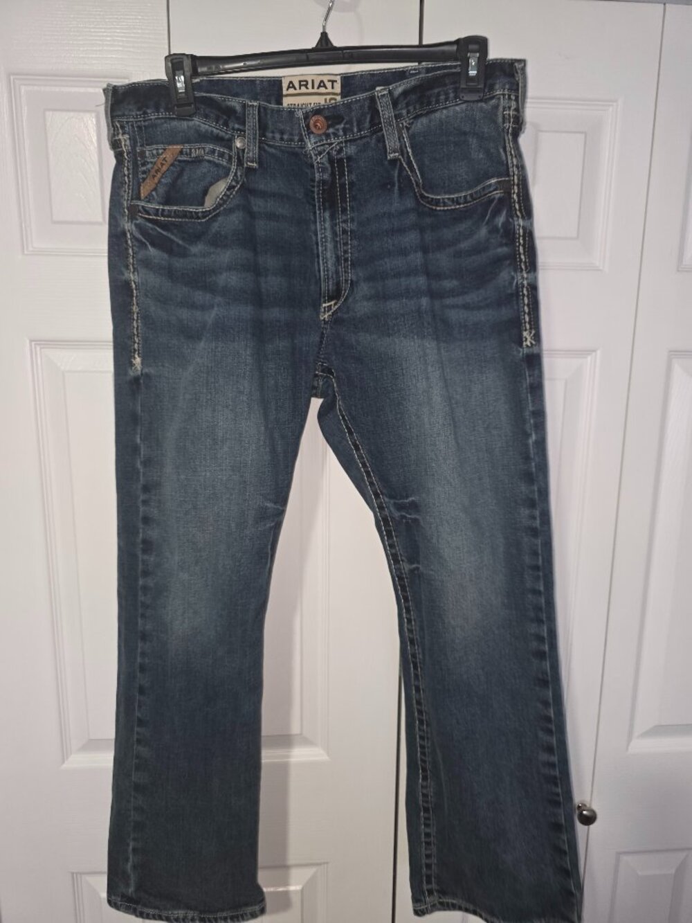Ariat M5 Straight Fit Straight Leg Jeans Men’s 38x32 Medium Wash Western Denim